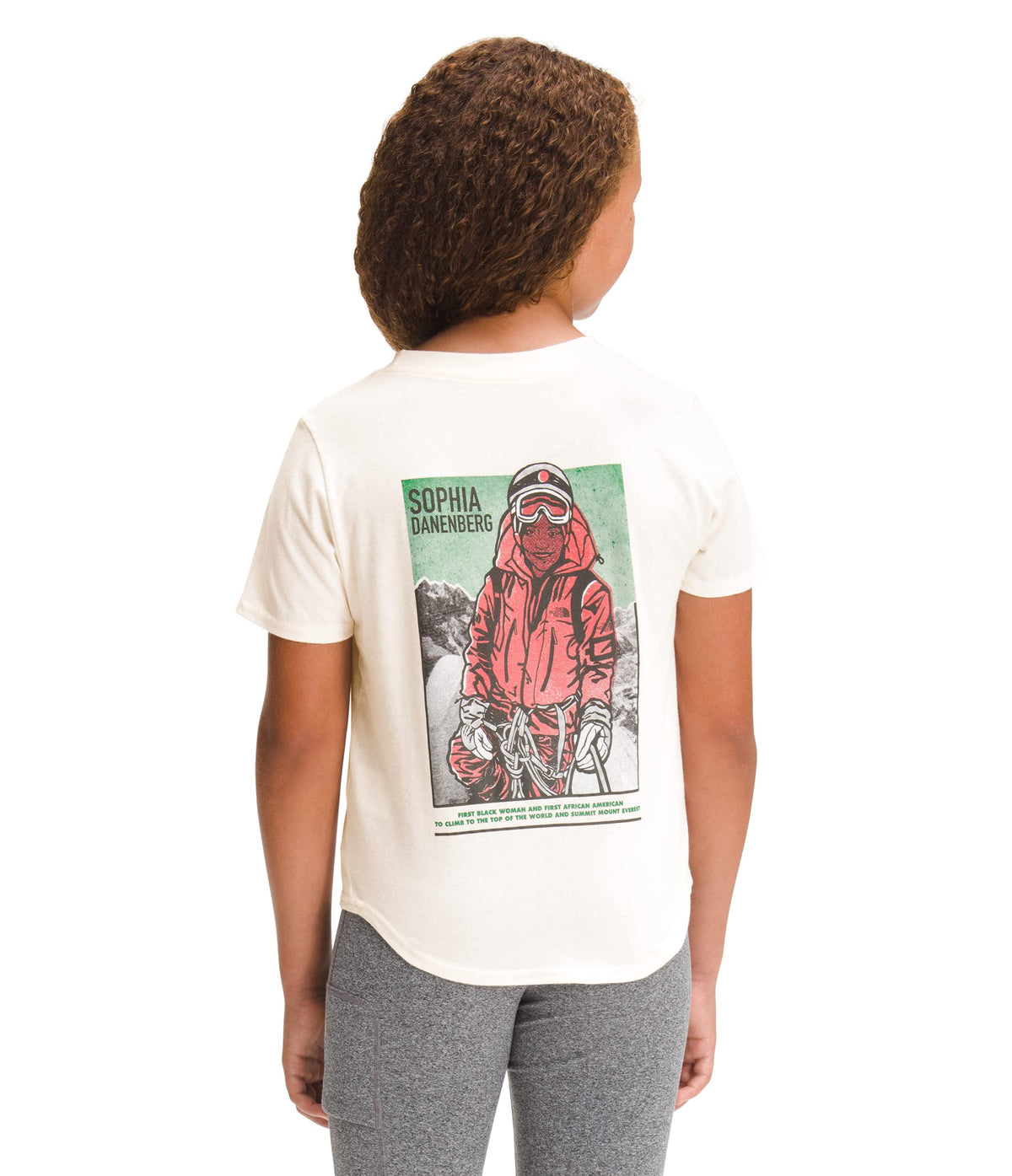 Girls’ Short Sleeve Graphic Tee by The North Face – Cotton, White, Model NF0A5J46Q4C-XS