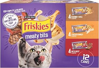 Purina Friskies Meaty Bits Cat Food Variety Pack, 2 Pack of 12, 5.5 oz Cans