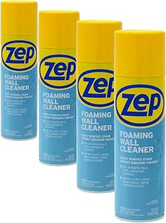 Zep ZUFWC18 Foaming Wall Cleaner, 18 oz, Clear (Pack of 4)