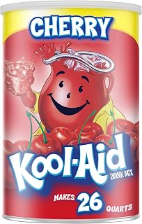 Kool-Aid Powdered Drink Mix, Sugar-Sweetened Cherry, 63 oz Canister
