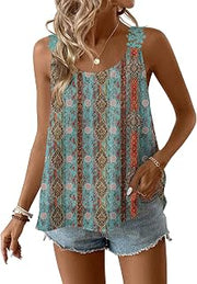 Tank Tops for Women Flowy Sleeveless Boho Summer Lace Camisole