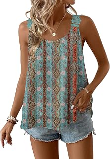 Tank Tops for Women Flowy Sleeveless Boho Summer Lace Camisole