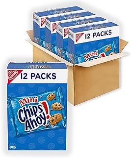Chips Ahoy! Mini Original Chocolate Chip Cookies, 48 Snack Packs (4 Boxes)