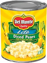 Del Monte Lite Diced Pears in Extra Light Syrup, Bulk 105 oz Cans, 6-Pack Foodservice Canned Fruit