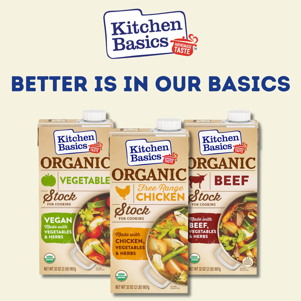 Organic Beef Stock by Kitchen Basics – 32 Ounce (Pack of 12), No Color, Pack of 12, Model HV1846419