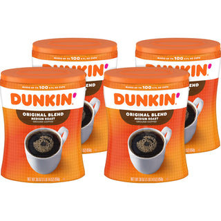 Original Blend Ground Coffee by Dunkin' – 30 Ounce (Pack of 4), coffee, Pack of 4, Model 01102