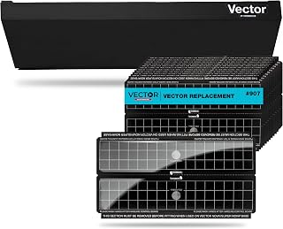 Catchmaster Vector Optima UV Light Trap & Replacement Board Set, UV Light Fly Traps for Home, Gnat Traps for House, Bug Catcher for Kitchen, Garage, & Shed, Shatterproof Bulbs, 12-Pk Replacement Board