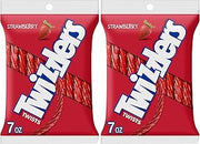 Twizzlers Twists Strawberry Flavored Licorice Style, Chewy Candy Bag, 7 oz (Pack of 2)