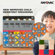 Hearing Aid Battery by Rayovac – 60 Count (Pack of 1), Iron, Brown Tab, Pack of 60, Model 312 / PR41