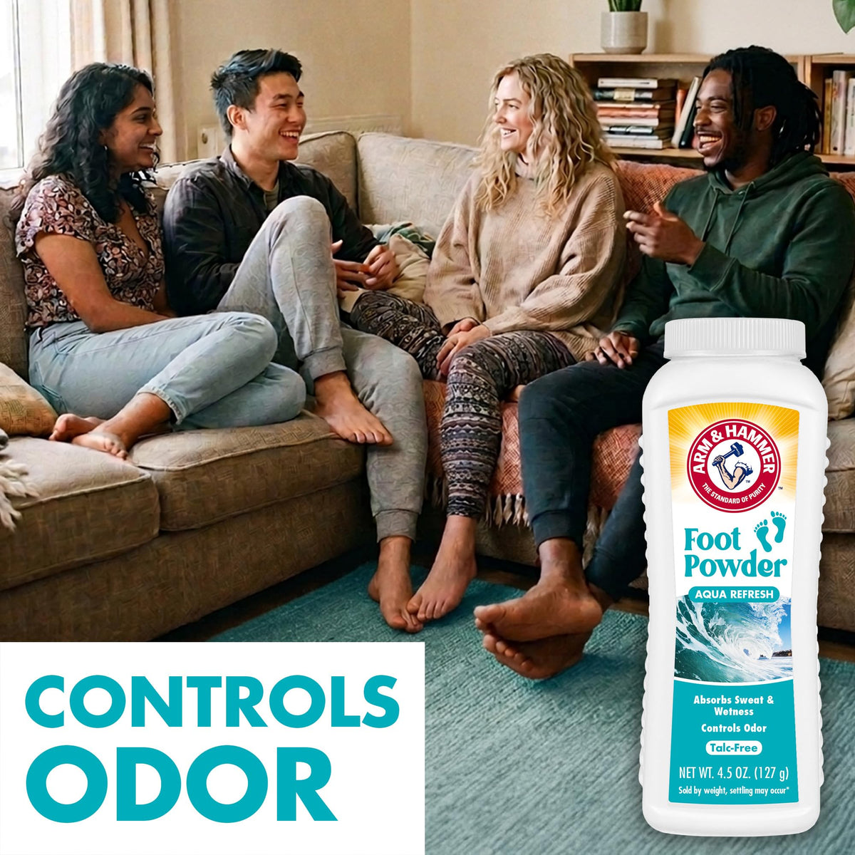 Soothing Foot Powder by ARM & HAMMER – 4.5 Ounce (Pack of 1), Model AH706