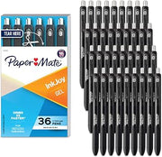 Paper Mate InkJoy Gel Pens, Retractable, Medium Point (0.7mm), Black, 36 Count - Office Supplies, Journaling, Note Taking