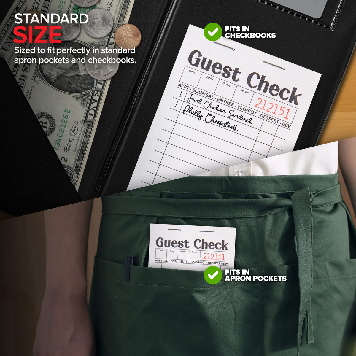 Stock Your Home 5 Pack / Green / 5 Guest Checks