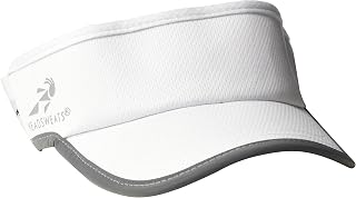 Headsweats Lightweight Performance Running Reflective Visor, White, One Size
