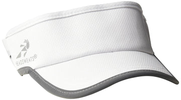 Lightweight Performance Running Reflective Visor by Headsweats – Polyester, White, Model 7703 801r