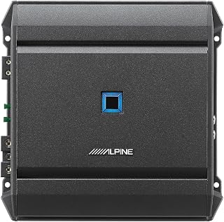 Alpine S-A60M, S Series Class D Monoblock Subwoofer Amplifier, 600 Watts | Powers car subs with deep low-end punch, compact single-channel design fits tight installs, smooth bass control, easy wiring
