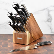 Wusthof 16 Piece Knife Set with Acacia Block by Wüsthof – 16 Piece, Stainless Steel,Steel, 16 Piece (Acacia), Pack of 16, Model Classic Ikon