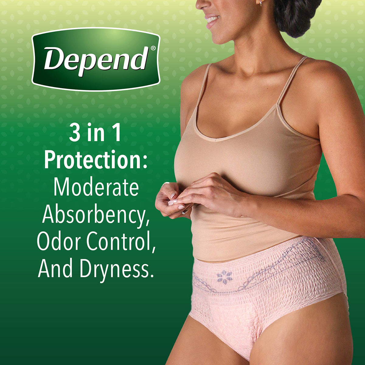FIT-FLEX Incontinence Underwear for Women by Depend – 21 Count (Pack of 4), Polypropylene, Tan, Pack of 4, Model 10036000385356