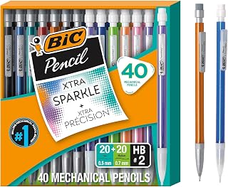 BIC Mechanical Pencils #2 XtraSmooth, 20 0.7mm & 20 0.5mm, Pack of 40