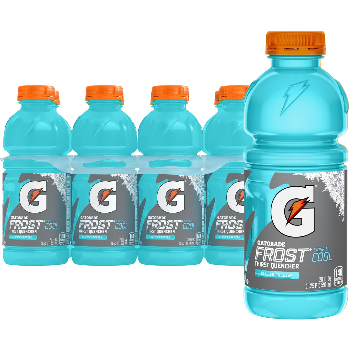 Gatorade Light Blue / Glacier Freeze / 20 Fl Oz (Pack of 8) Sports Drinks