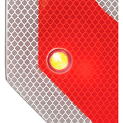 Solar Powered Flashing LED Stop Sign by Global Industrial – 4.8"L x 33"W x 33"H, Polycarbonate, Red, Model 708312