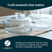 Libbey Baker's Basics Round Glass Casserole Set with Lids, 2 Piece