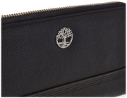 Women's Leather Rfid Zip Around Wallet Clutch With Wristlet Strap by Timberland – One Size, Leather, Black (Pebble), Model DW0101/08