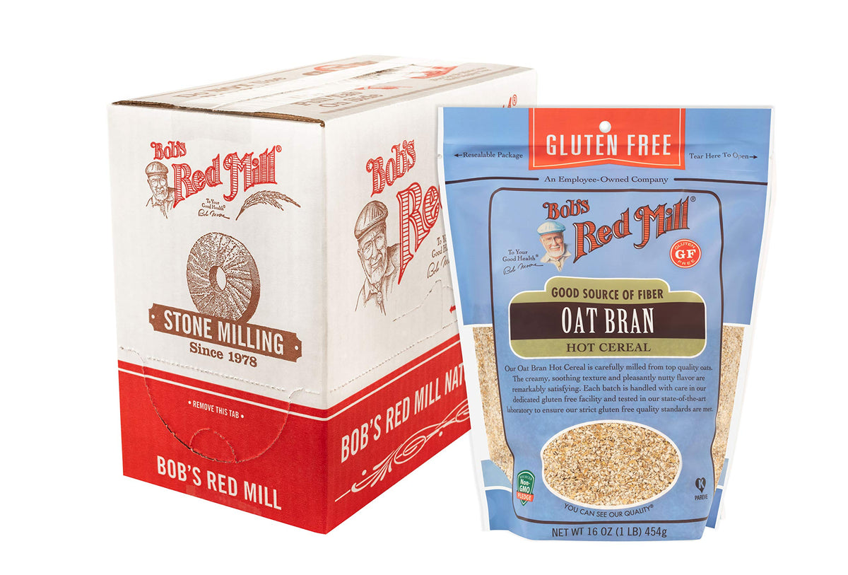 Gluten Free Oat Bran by Bob's Red Mill – 16 Ounce (Pack of 4), Pack of 4, Model P101697