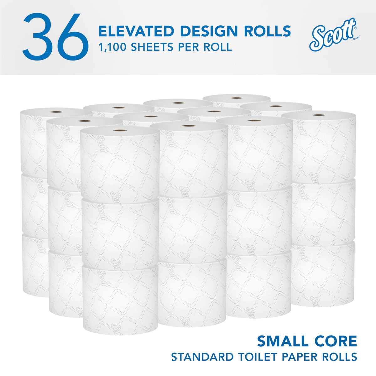 Scott Professional Small Core Toilet Paper – Bulk, 36 Rolls (47305)