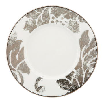Silver Applique Saucer by Lenox – Large, Porcelain, White, Model 822838
