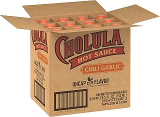 Cholula Hot Sauce, Chili Garlic, Kosher, 5 Fluid Ounce (Pack of 12)