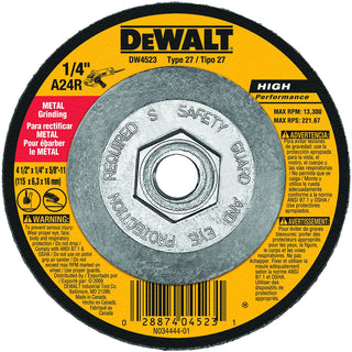 Grinding Wheel by DEWALT – 1 Count (Pack of 1), Blend, Multi, Model DW4523