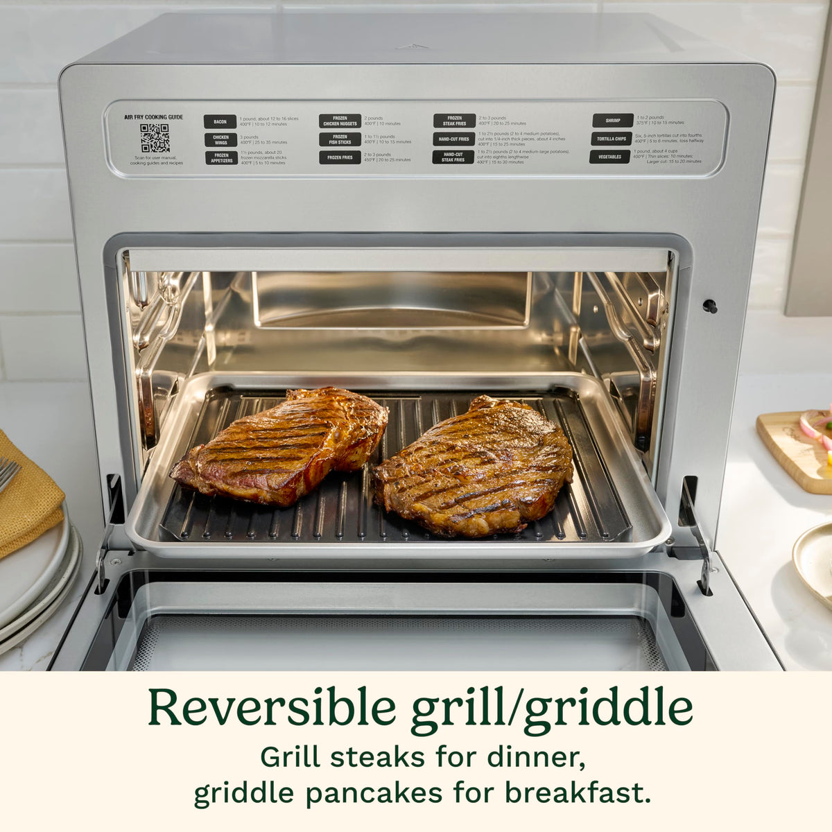 15-in-1 Extra-Large Digital Air Fryer Oven with 9"x13" 2-in-1 Pan by Cuisinart – 18.6"(L) x 15.0"(W) x 16.25"(H), 0.9 cubic_feet, Stainless Steel, Model TOA-112