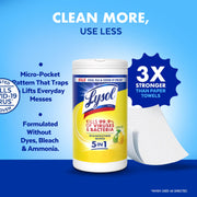 Lysol Lemon and Lime Blossom / 80 Count (Pack of 3) / Yellow Color Disinfectant Wipes