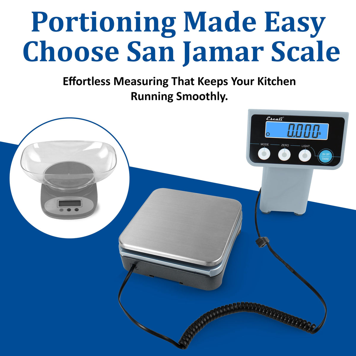 Small Portion Control Digital Food Scale by San Jamar – Small Portion, 1228.5 ounces, Plastic, Silver, Model SCDGPCM13