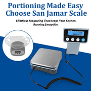 San Jamar Small Portion / Silver / Modern Digital Scales