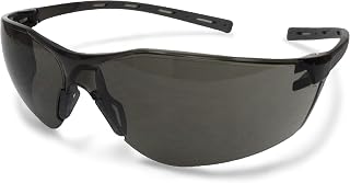 Radians TEC1-20 Tecona Safety Glasses with Extra-Long Temples, Smoke Frame - Smoke Lens