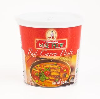 Mae Ploy Thai Red Curry Paste 35 Oz - Authentic Thai Spice Blend for Gourmet Dishes, Bulk Pack for Chefs and Culinary Enthusiasts, Versatile Cooking Ingredient