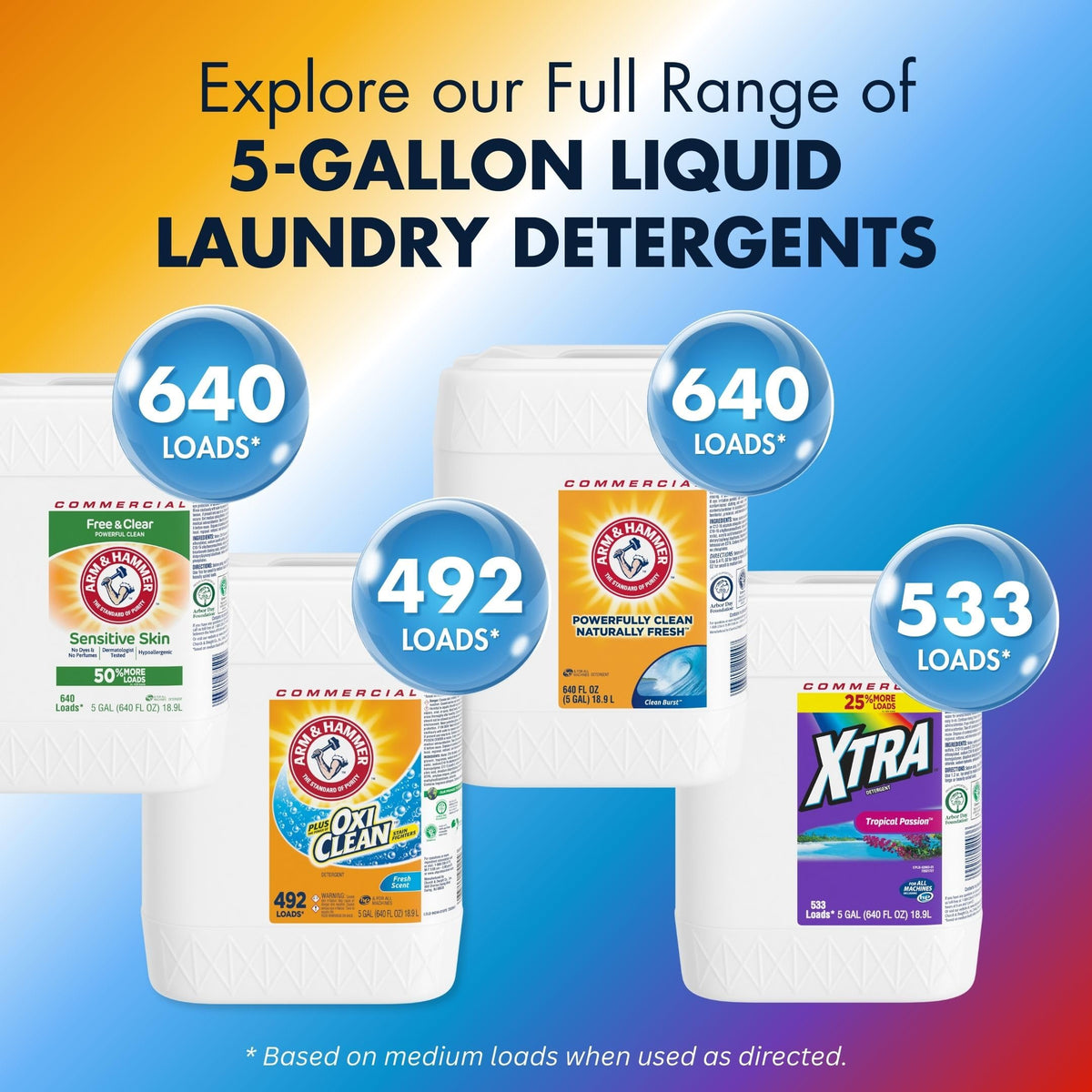 ARM & HAMMER 640 Fl Oz (Pack of 1) / Free & Clear Sensitive Skin / 1 Liquid Detergent