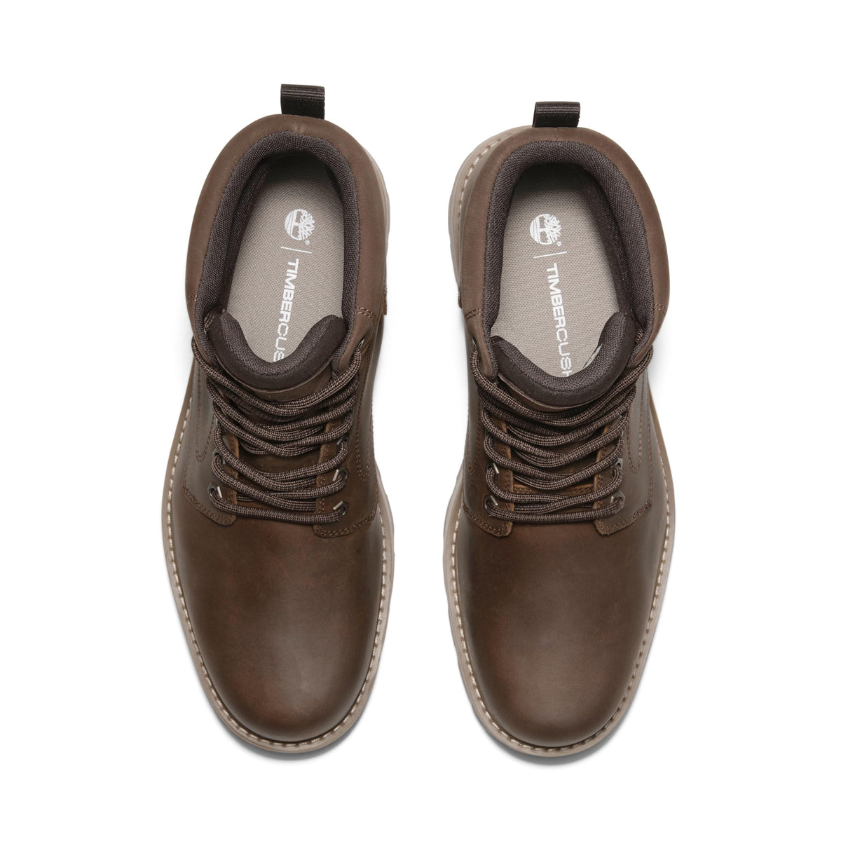Men's Britton Road Mid Lace Up Waterproof Boot by Timberland – 8, Leather, Rust Full Grain, Model TB0A69UH