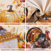 Pahhjsa Thanksgiving Tablecloth, 60 x 120 Inch Rectangle, Thanksgiving Harvest