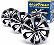 Goodyear SR Savona 13" Bicolor Wheel Trims - Set of 4 - Universal Wheel Covers - Modern Design - Easy to Install
