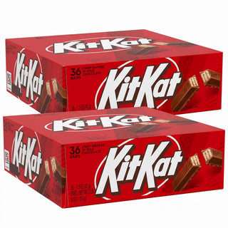 Milk Chocolate Wafer Candy Bars by Kit Kat – 1.5 Ounce (Pack of 72), Red, Pack of 2
