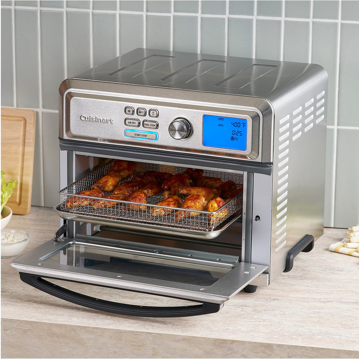 Air Fryer Toaster Oven by Cuisinart – 0.6 cu ft. interior, 0.6 cubic_feet, Alloy Steel, Silver, Model TOA--65