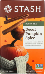 Decaffeinated Tea-Pumpkin Spice - 18 - Bag by Stash – 18 Count (Pack of 1), Model 0077652083767