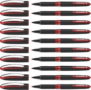 Schneider One Sign Rollerball Pen Indelible Line Width 1.0 mm Red Pack of 10