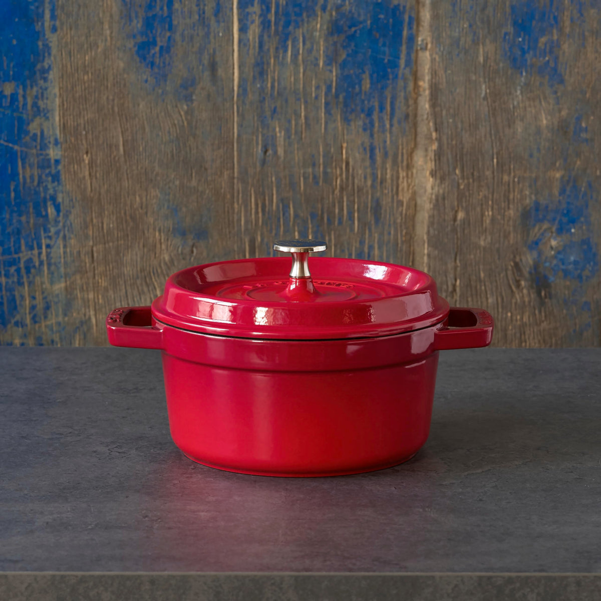 Round Cocotte - 9Qt - Cherry by STAUB – 30cm, 8.4 liters, Cast Iron, 03) Cherry, Model 1004228