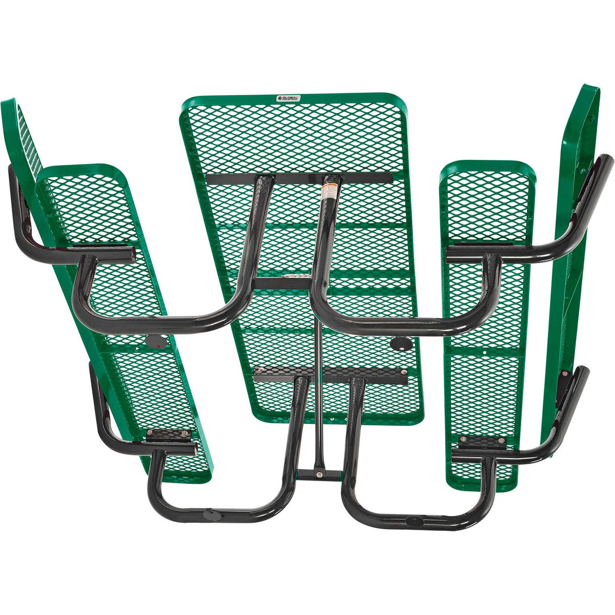 Global Industrial Green / 72"L x 83"W x 33"H / Industrial Picnic Tables