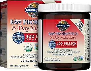 Garden of Life Raw Probiotics 5-Day Max Care, 400 Billion CFU, 5 Servings