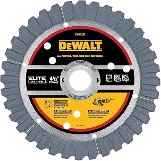 DEWALT DW47227 Elite Series 4-1/2 Inch All Purpose Diamond Blade (7/8-Inch Arbor)