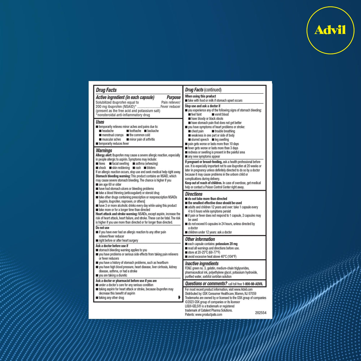 Advil 100 Count (Pack of 2) / Clear / SINGLE Ibuprofen
